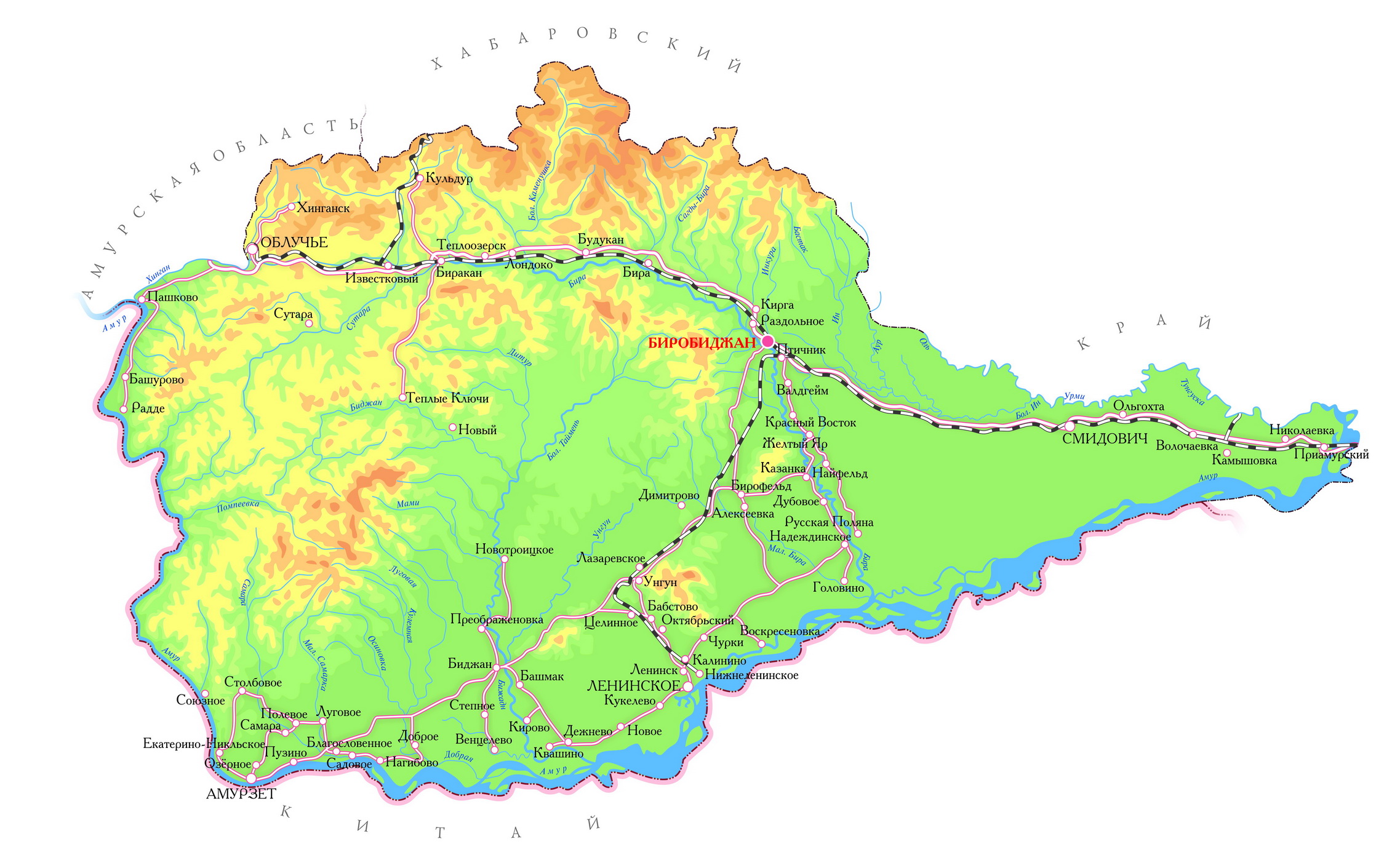 Карта, вектор, ЕАО