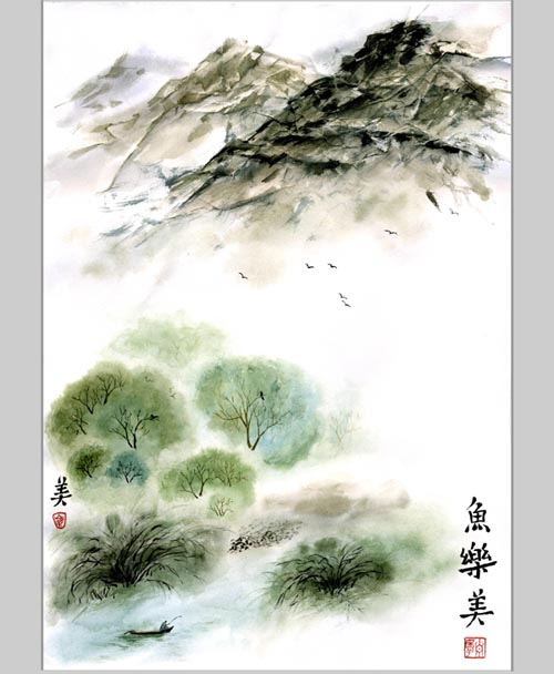 рыбак под ивой