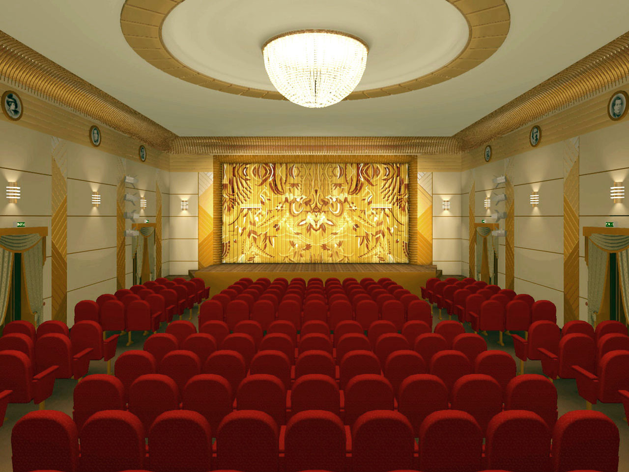 Эскиз Белоцерковского драмтеатра им.Саксаганского - зал