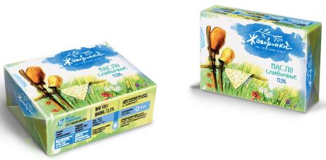 Упаковка масла "Жаворонки"