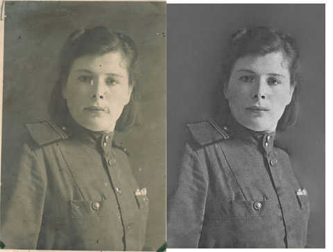 обработка военной фотографии