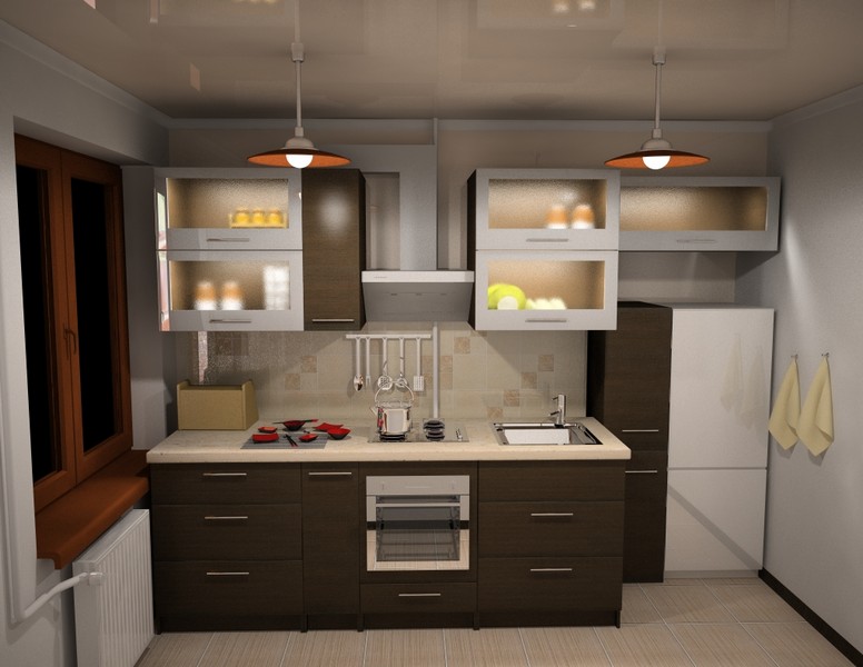 Кухня, варианты расстановки, кафель Opozcno