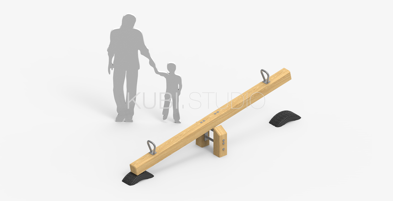 Качалка балансир из бруса