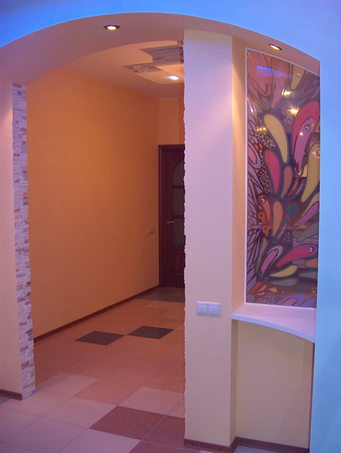 переход из бара (лоджия) в кухню