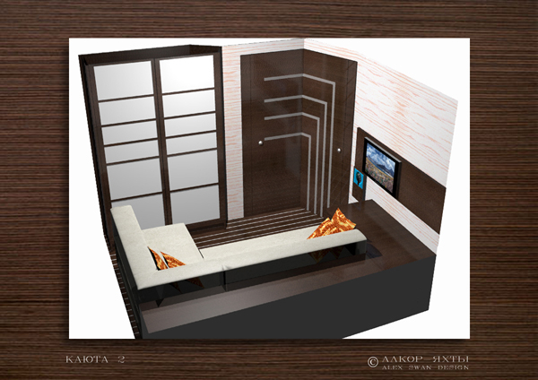 Каюта гостевая на 16м яхте