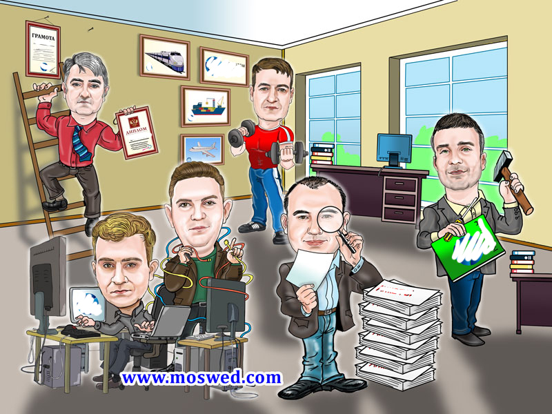 цифровой шарж