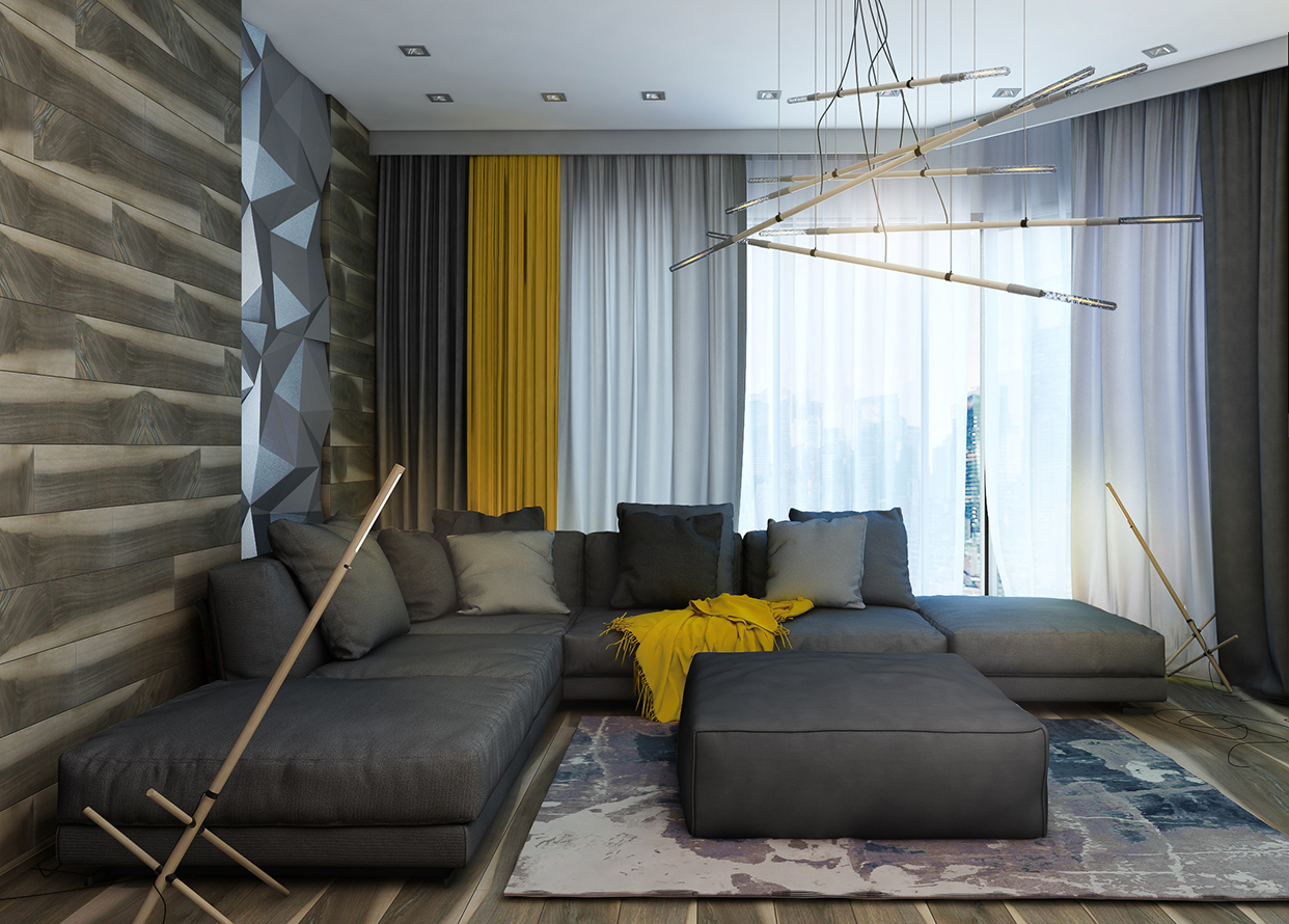 интерьер квартиры в эко стиле