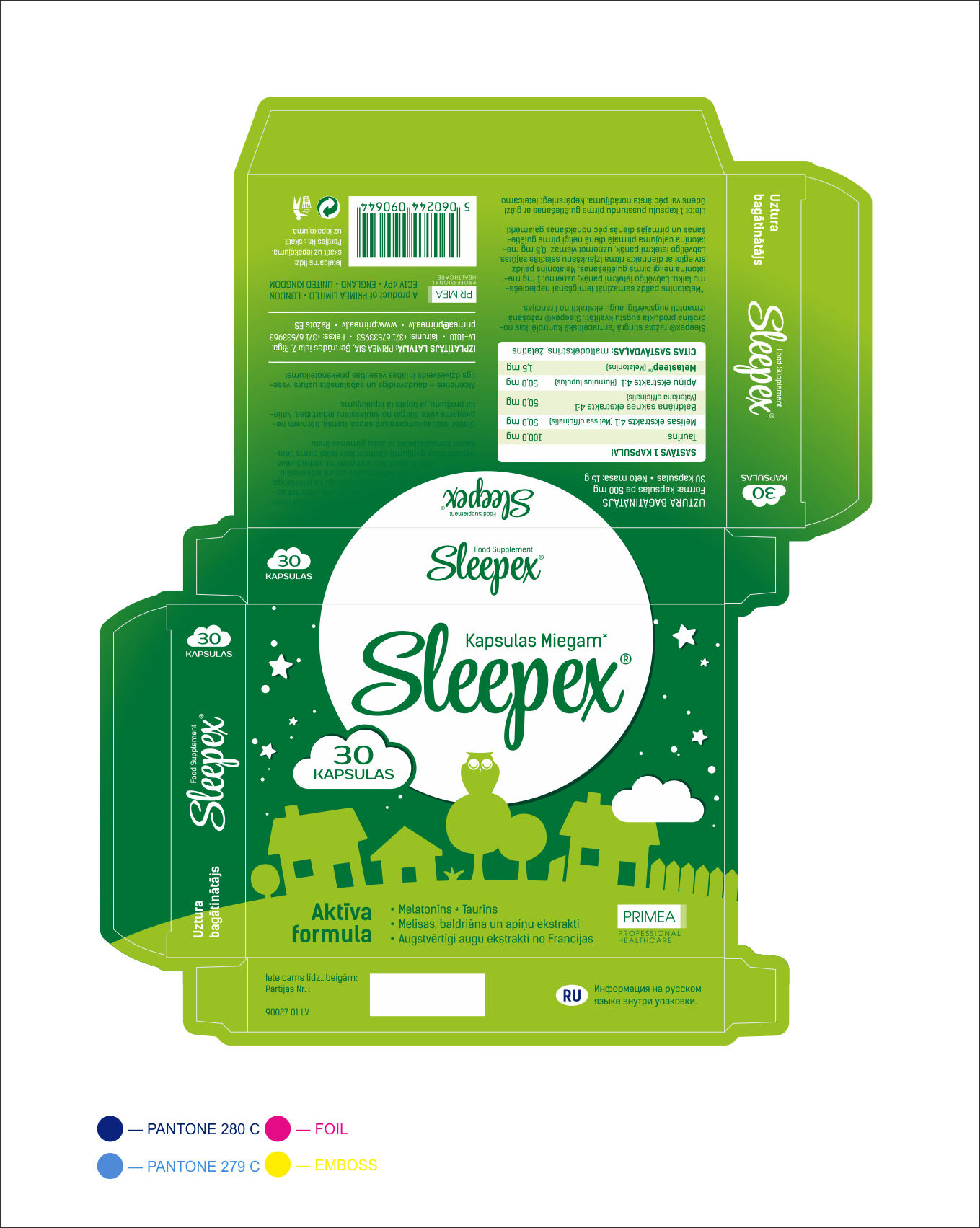 Упаковка Слипекс 30 капсул