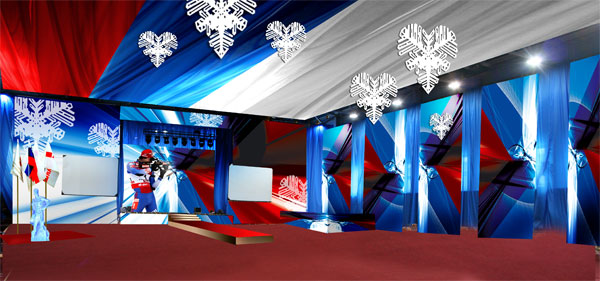 проект декорирования спортзала для проведения мероприятий по биатлону