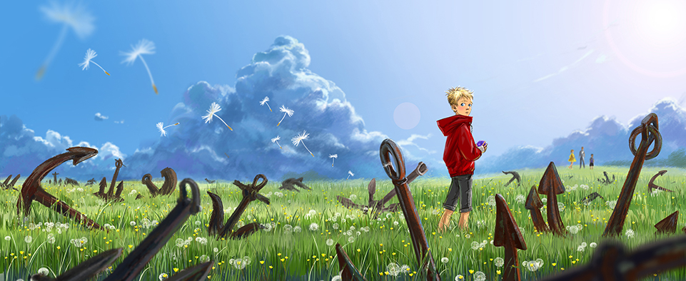 Иллюстрация по повести В. Крапивина "Застава на якорном поле&quot