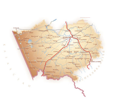 Карта для книги "Край Алтайский благодатный"