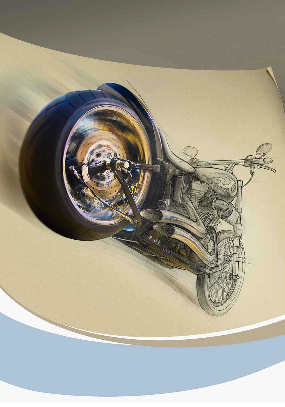 Рисунок для слогана "Custom Bike-ваш мотошедевр!"