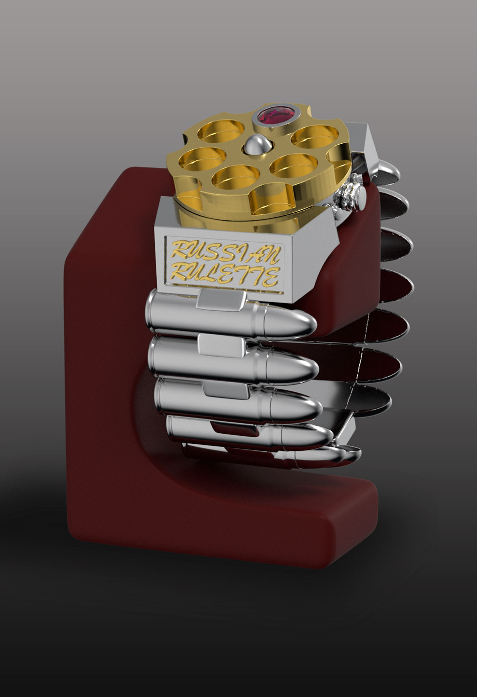 Браслет часы "Русская рулетка" с крышкой. вариант