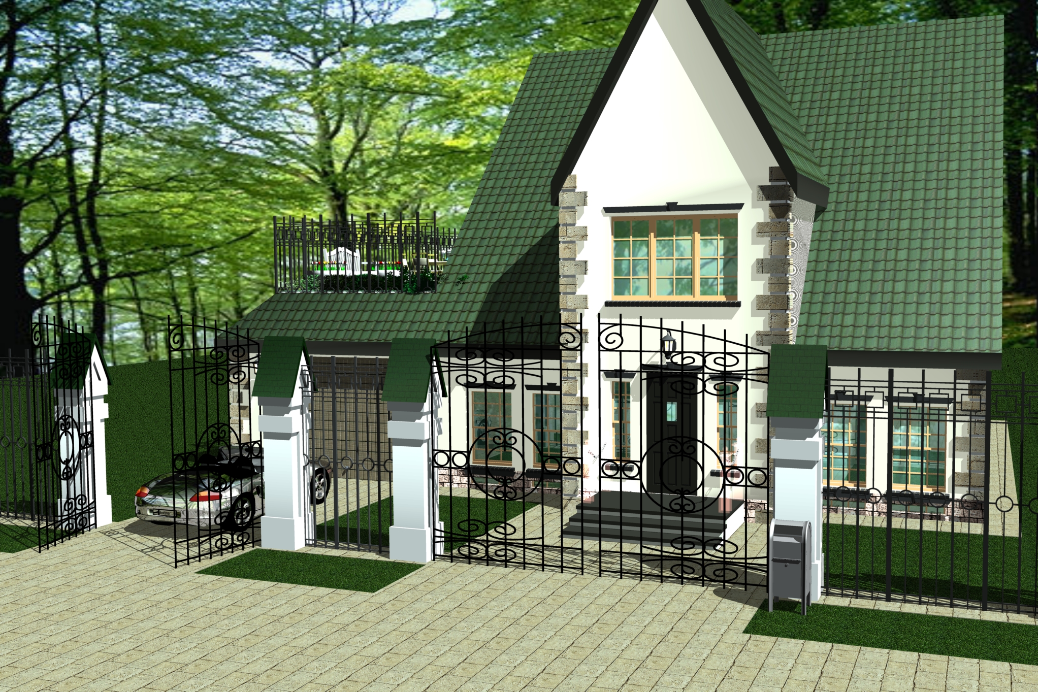 Визуализация коттеджа