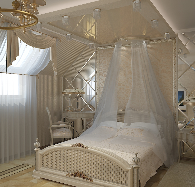 Спальня. Работа выполнена в 3DS Max 9.