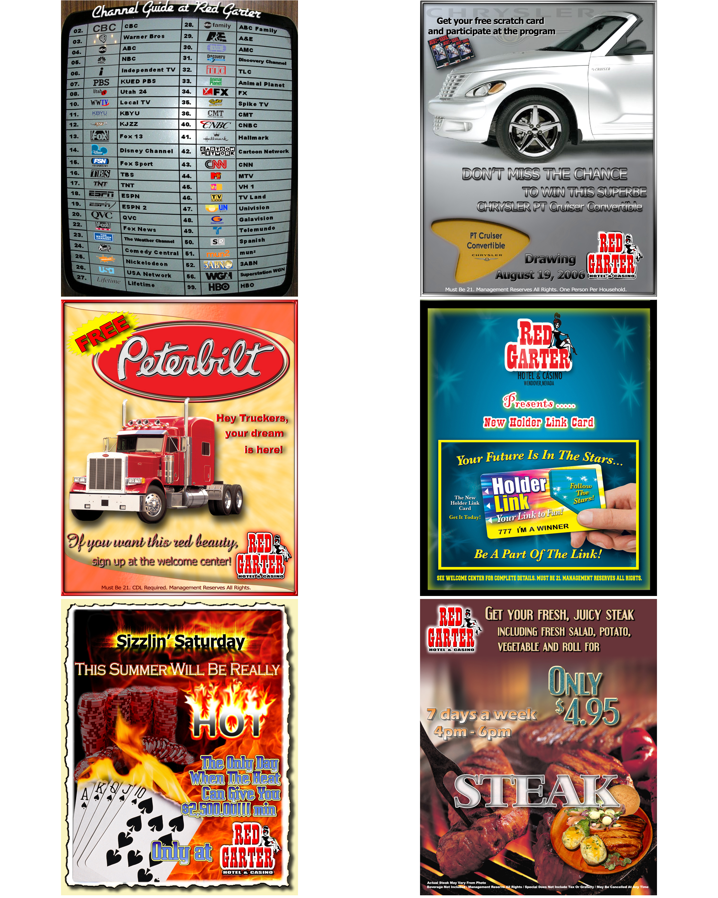 Постеры, флайеры и тенты для казино Red Garter