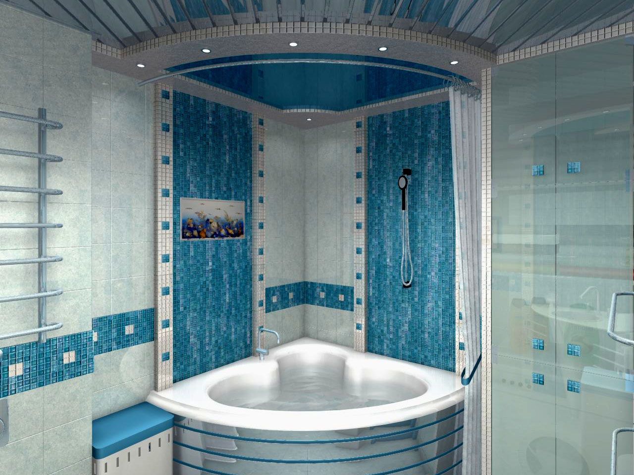 Ванная с мозаикой