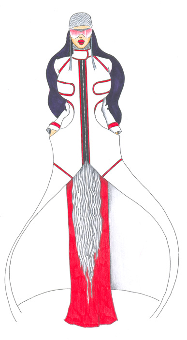 эскиз женской одежды