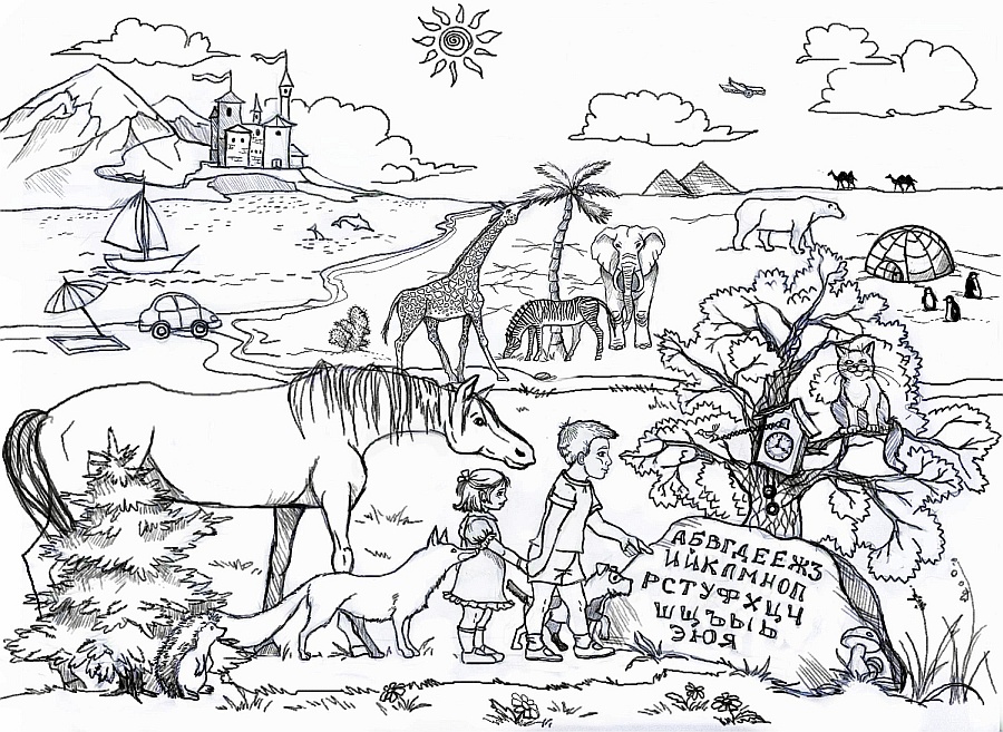 Рисунок для росписи детской