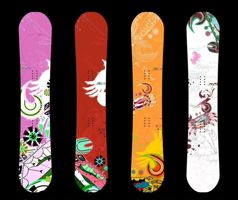 Оформление сноубордов