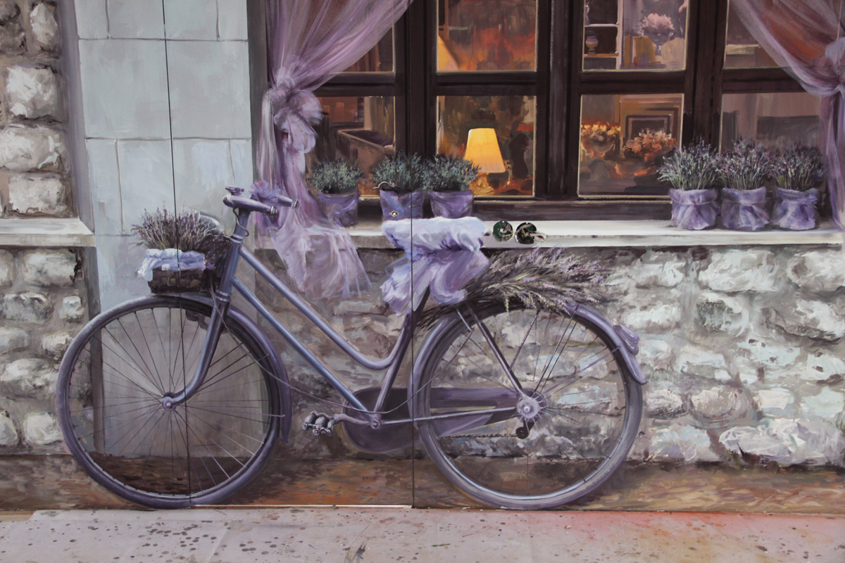 роспись стены в частном доме (обманка)