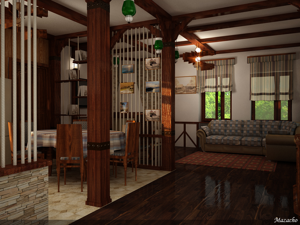 дом  в стиле кантри