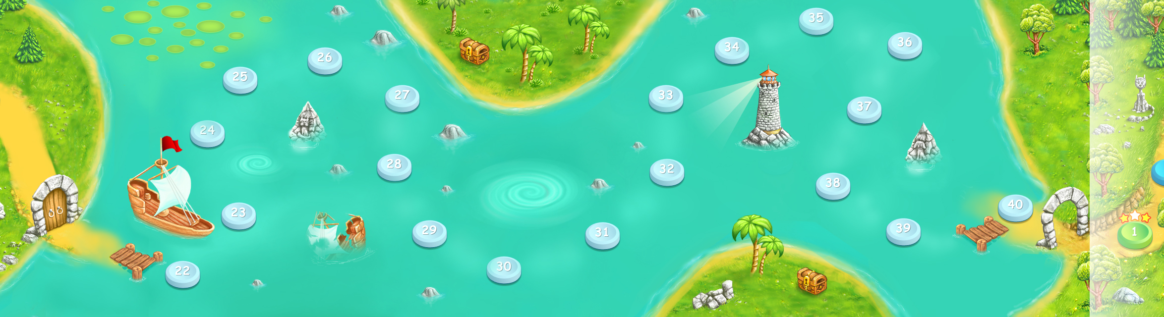 Графика для игры "Мушкетеры - Пасьянсы Пары" (map2)