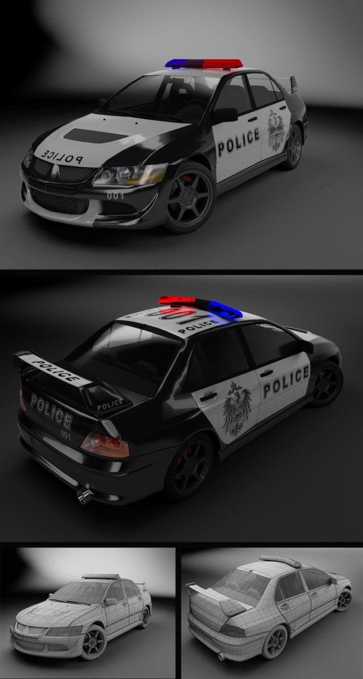 Mitsubishi Lancer Evo IX (middle-poly) all