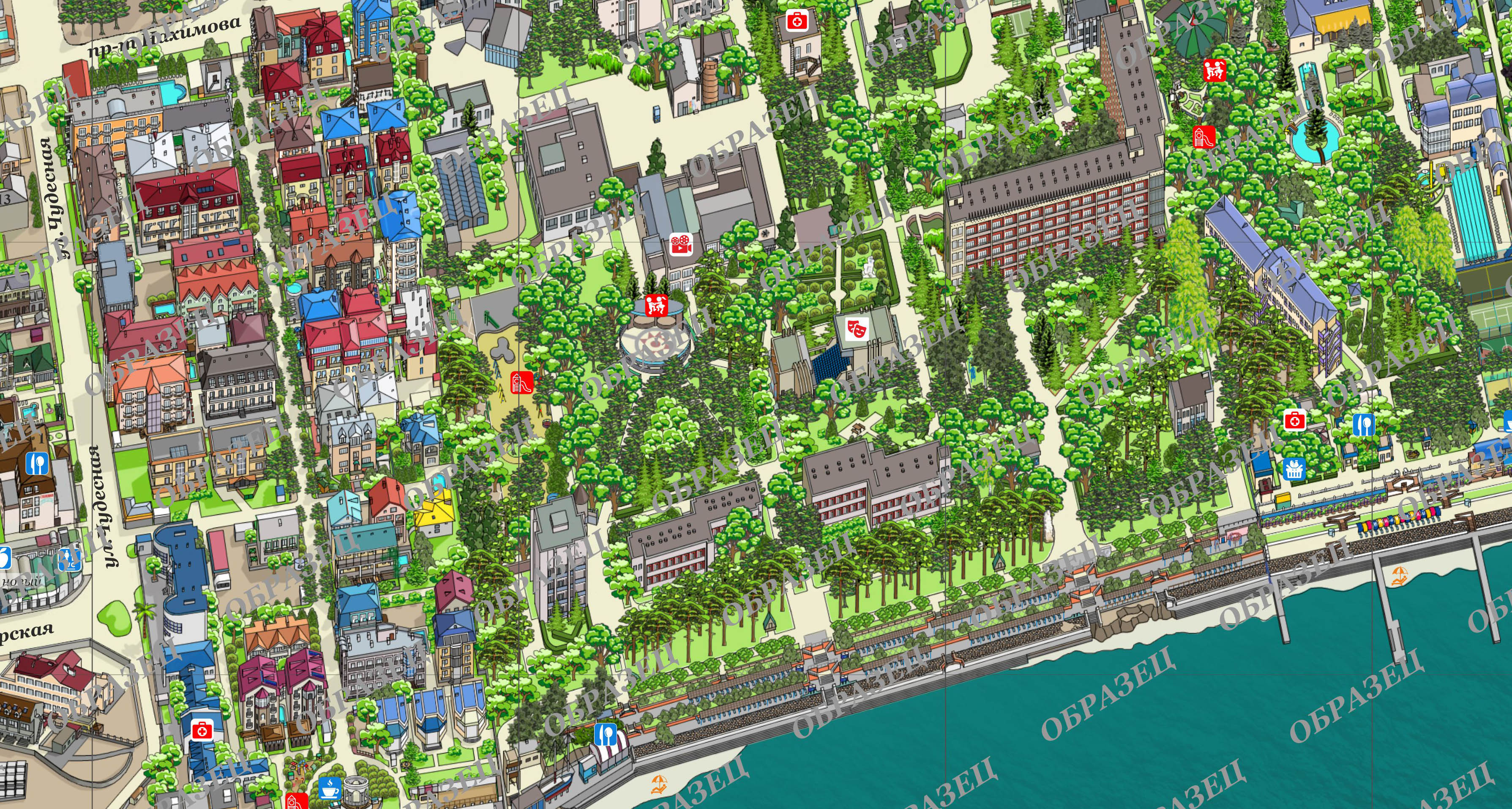 Туристическая план схема Николаевка (Крым)