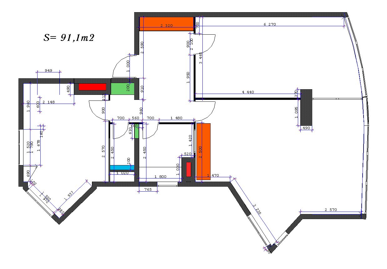 обмерочный план - "Трианон"