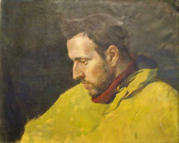 Потрет мыслителя. 40х50 х.м.