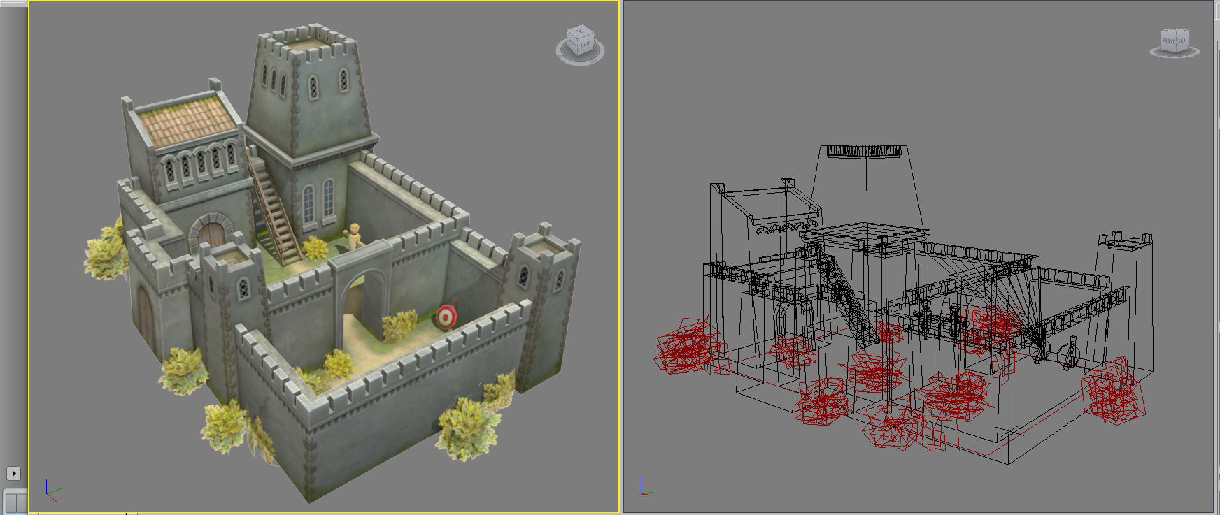 Лоуполи модель дома, для уровня.