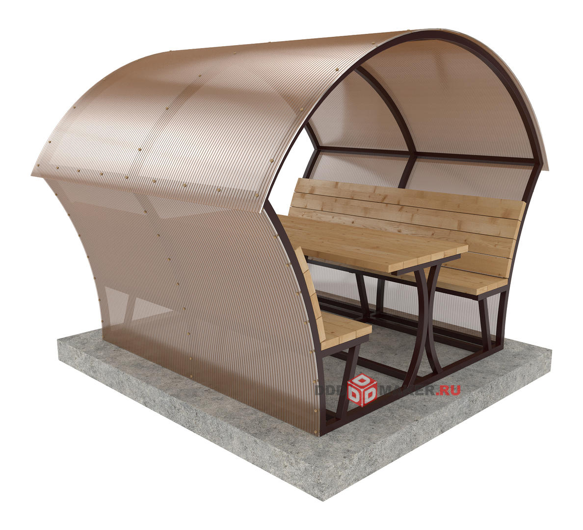 Беседка из поликарбоната 2