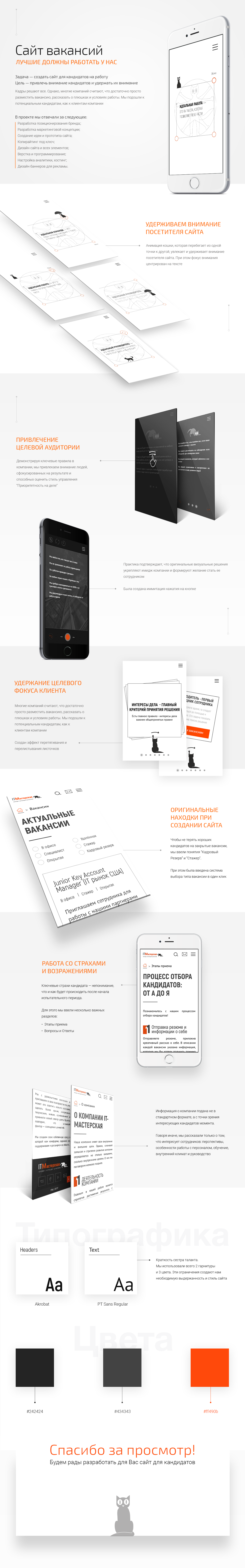 Сайт HR отдела для кандидатов на работу