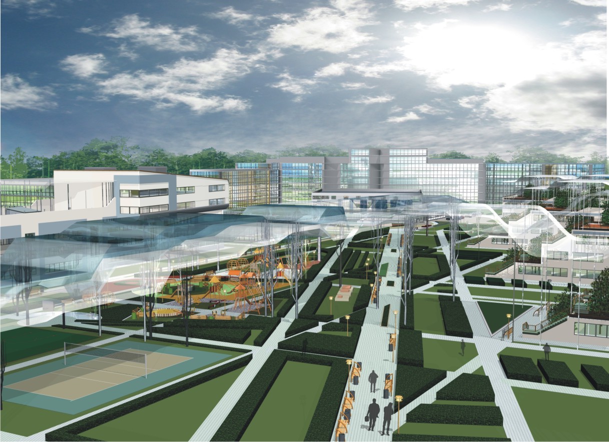 Экспериментальный жилой комплекс с применением тентовых конструкций