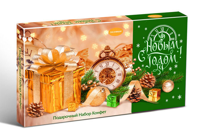 Дизайн для кондитерской упаковки "С Новым годом!"
