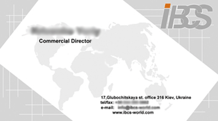 Дизайн визитки для компании IBCS