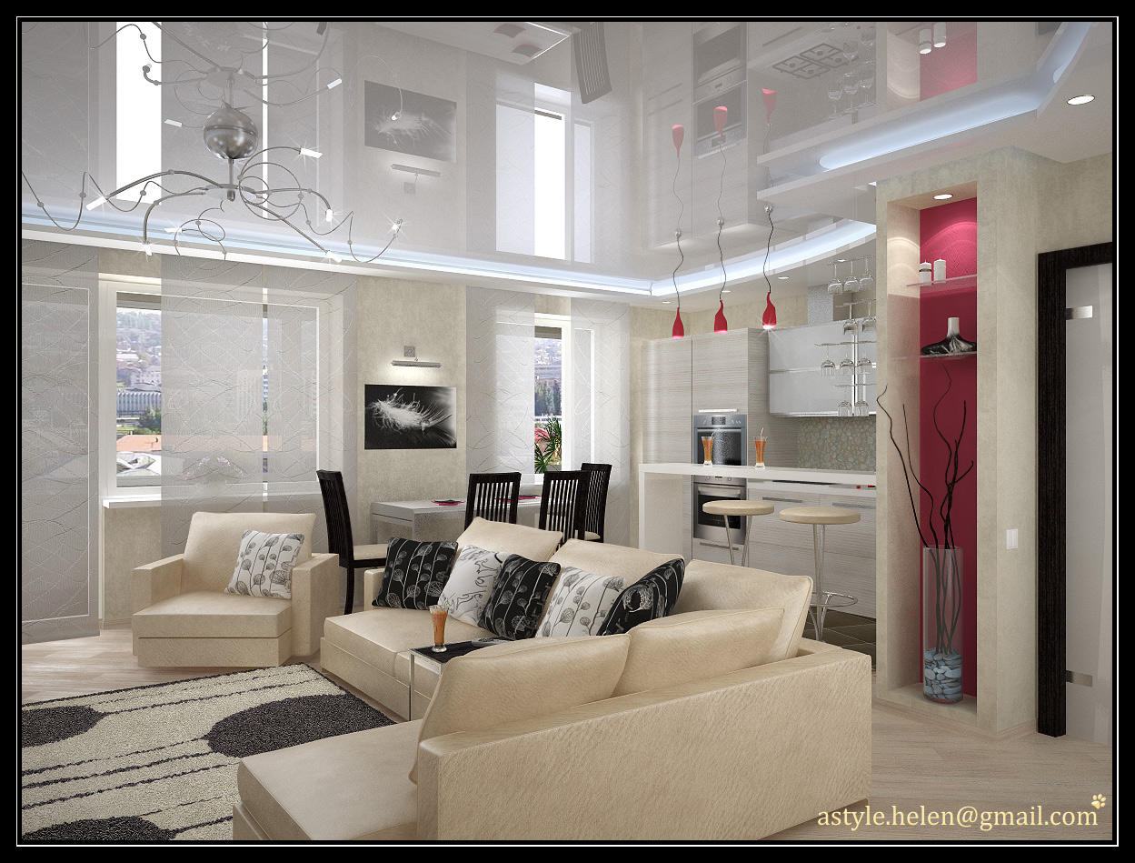 Белая гостиная вид2