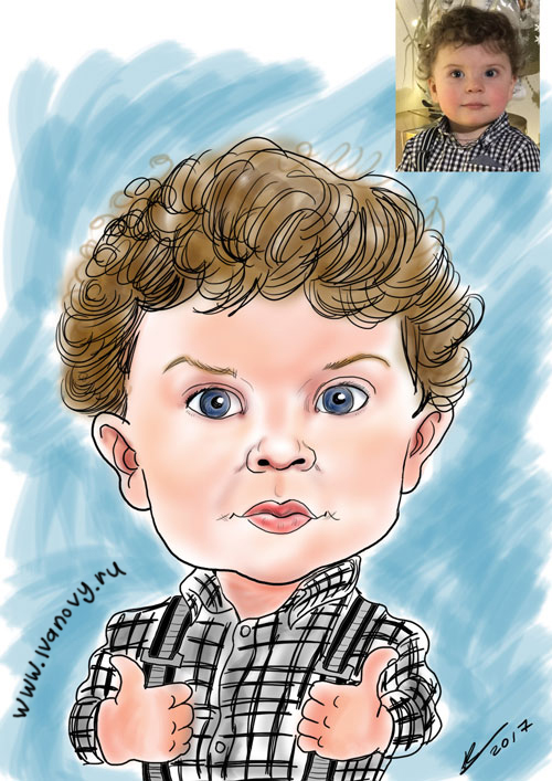 шарж на ребенка
