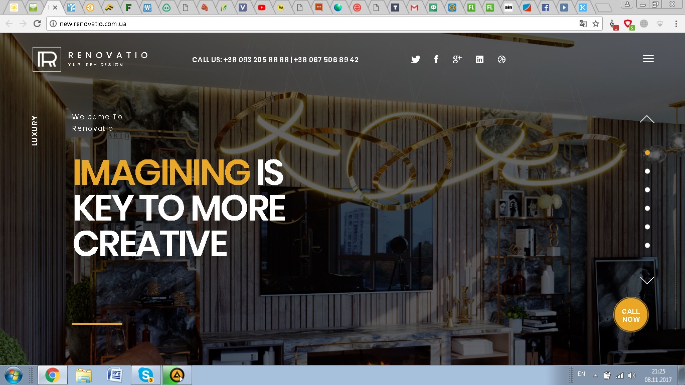 сайт дизайнерской компании 