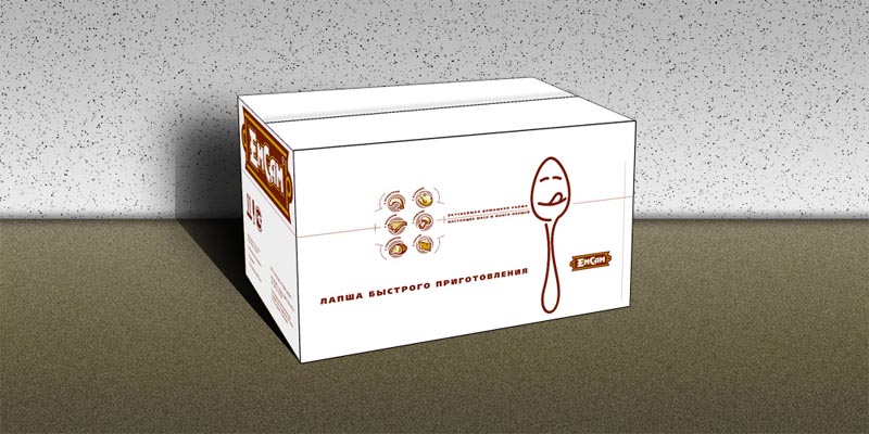 Коробка для упаковок лапши ЕмСам