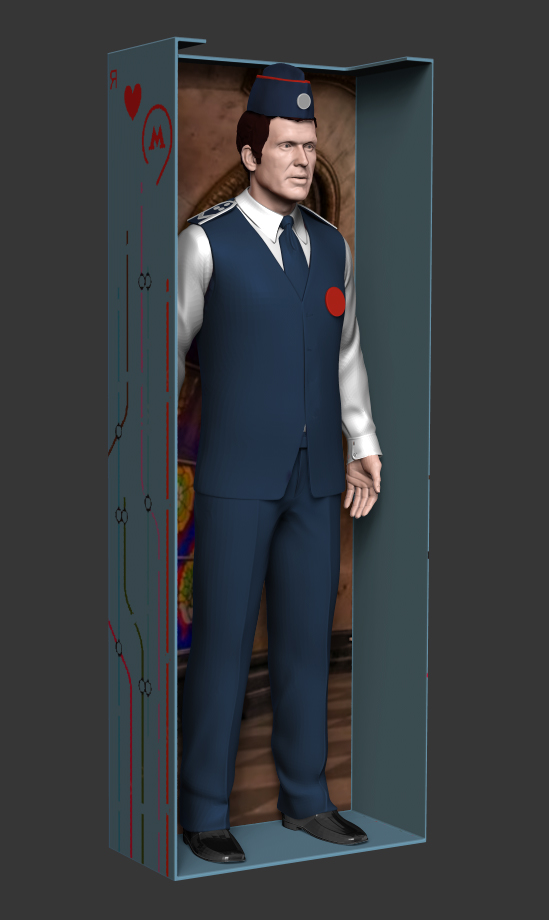 моделирование сувенира "Машинист"