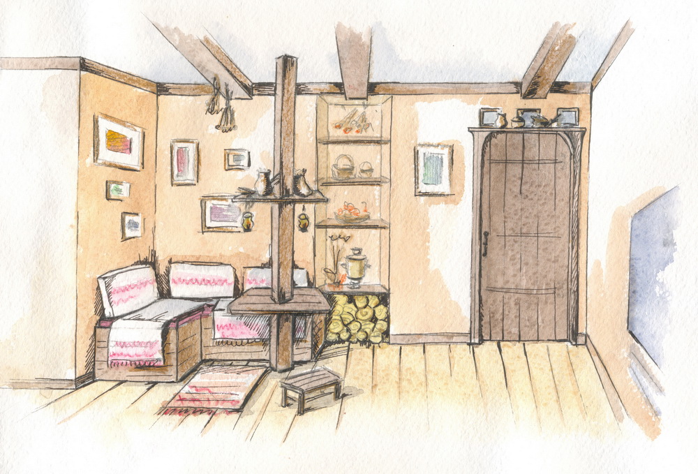 интерьер в национальном стиле