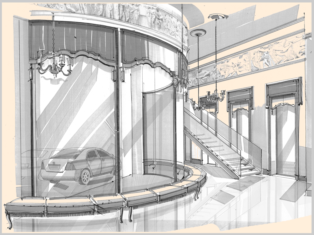 Холл (эскиз)