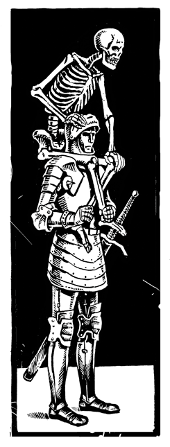 рыцарь с мертвецом на плечах