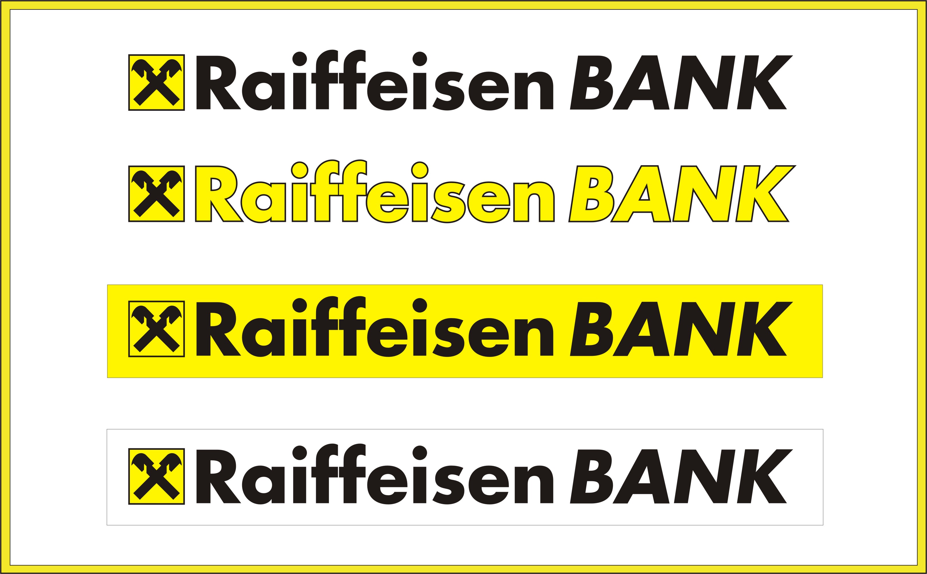 Фирменный стиль "Raiffiesen Bank" Австрия