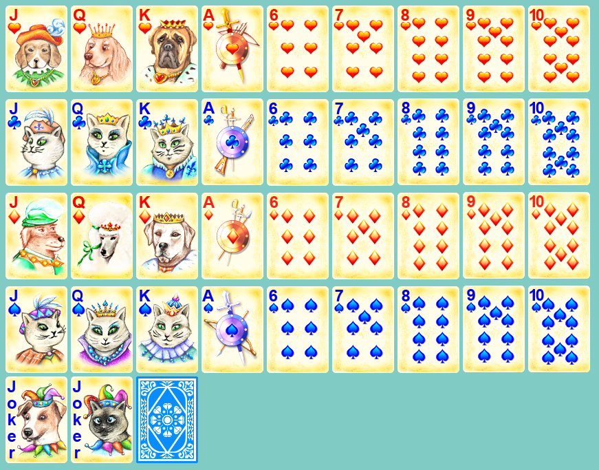 Графика для игры "Мушкетеры - Пасьянсы Пары" (cards)