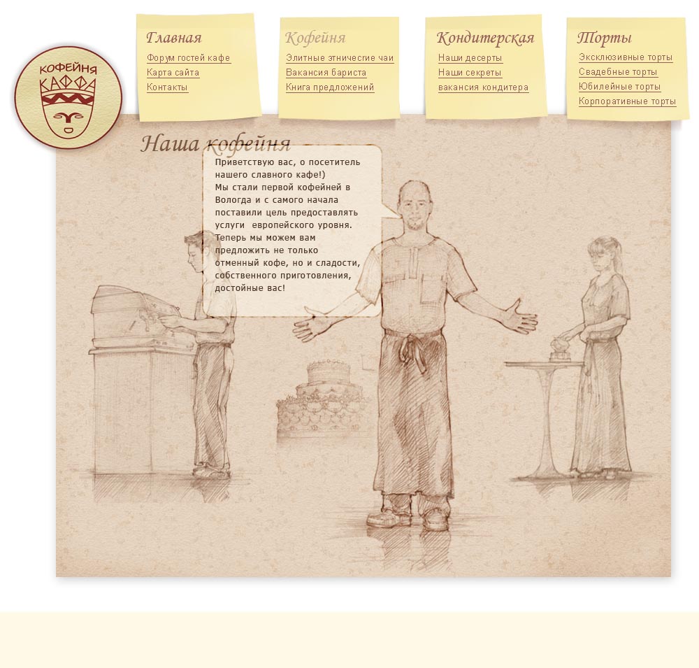 Сайт кофейни "Каффа"