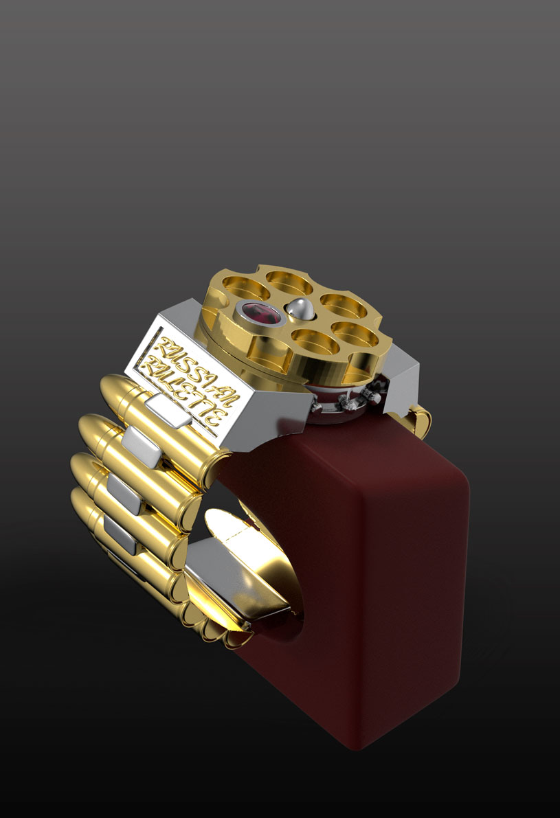 Браслет часы "Русская рулетка" с крышкой. вариант3