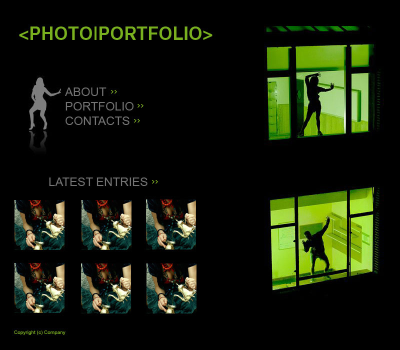 Макет фото-портфолио